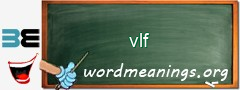 WordMeaning blackboard for vlf